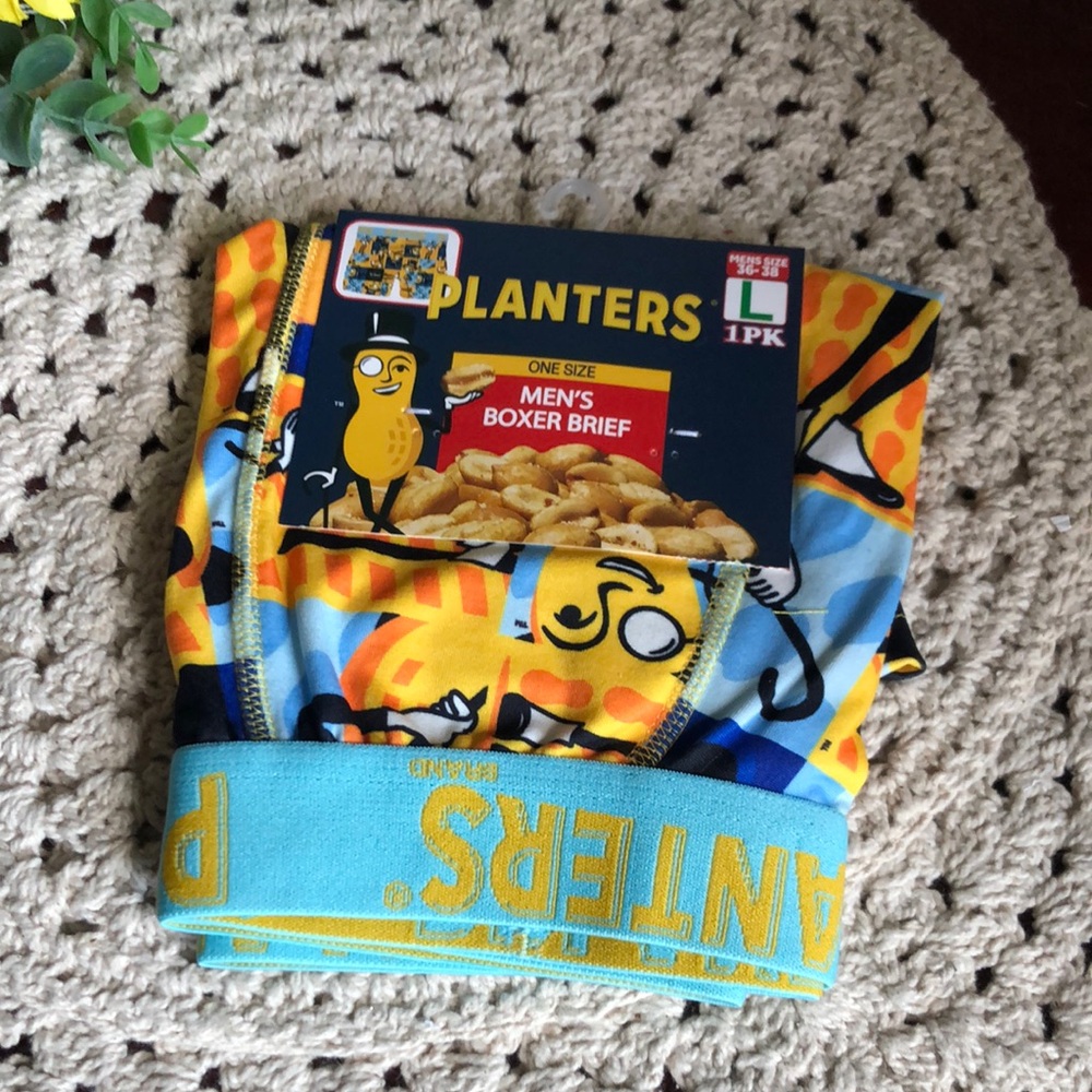 Planters Men’s Boxer Briefs - Yellow Peanut Graphic